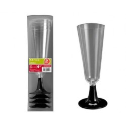 Copa cava pie negro 150 ml reut s/4 | Ducaval | Envíos 24/48 horas 