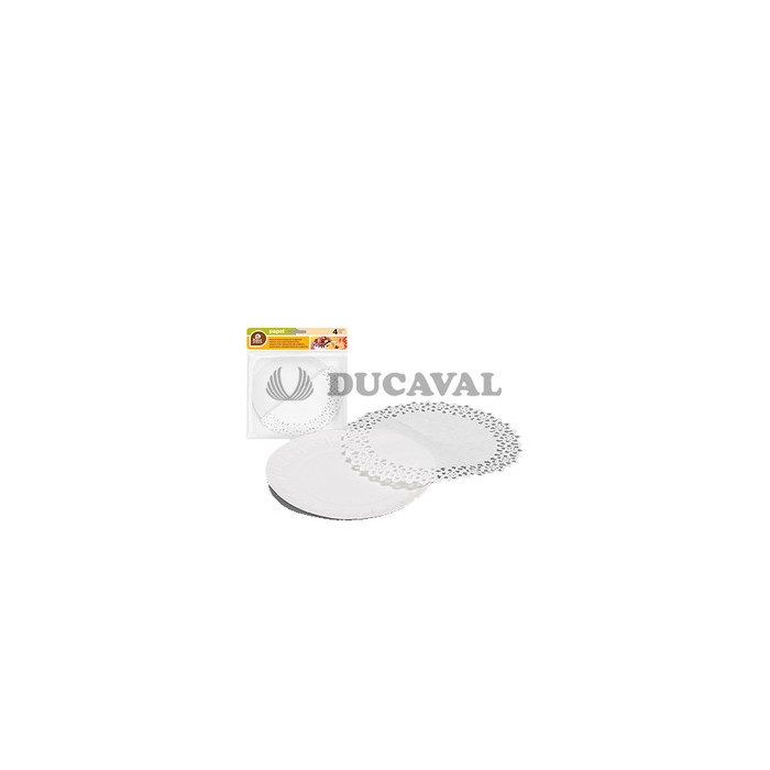 Bandeja redonda + blonda 16cm (4 unidades) Disfraces Ducaval
