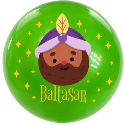 Pelota Reyes Magos Baltasar Verde 20 cm  Deshinchada I DUCAVAL I ENV