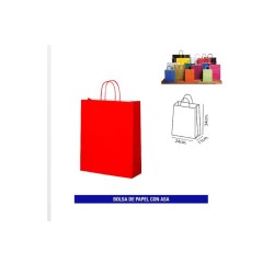 Bolsas papel rojo 24x34 | Ducaval | Envios 24/48 horas