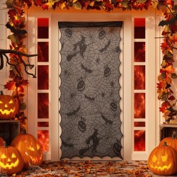 Decoración Puerta Encaje Negro 194x100cm| Ducaval | Envíos 24/48 hora