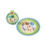 Plato llano animales 23cm 4ud  Disfraces Ducaval