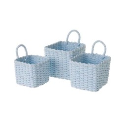 Cesta de Papel Trenzado Azul 15x15x14cm | Ducaval | Envíos 24/48h