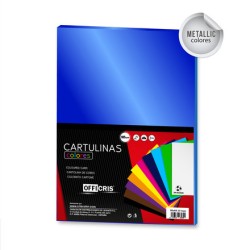 Cartulina metalizada azul 50x65cm | Ducaval | Envíos 24/48 horas