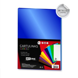 Cartulina metalizada azul 50x65cm | Ducaval | Envíos 24/48 horas