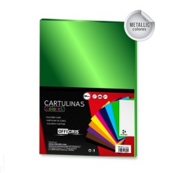 Cartulina metalizada 50x65 verde | Ducaval | envíos 24/48 horas
