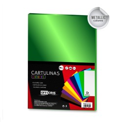 Cartulina metalizada 50x65 verde | Ducaval | envíos 24/48 horas