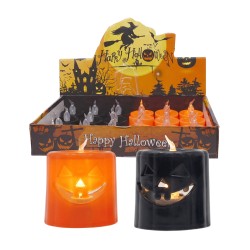 Velas Naranja y Negras Surtidas Con Luz | Ducaval | Envíos 24/48 hora