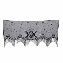 Decoración encaje negro ocultismo 155x60cm | Ducaval | ENvíos 24/48 h