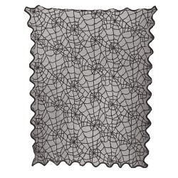 Mantel Encaje Negro Telaraña 100x75cm | Ducaval | Envíos 24/48 horas