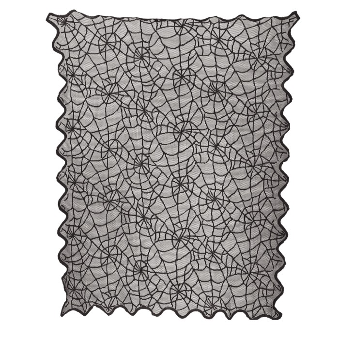 Mantel Encaje Negro Telaraña 100x75cm | Ducaval | Envíos 24/48 horas