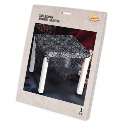 Mantel Encaje Negro Telaraña 100x75cm | Ducaval | Envíos 24/48 horas