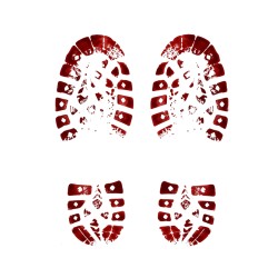 Pisadas Sangre Botas Adhesivas 2x25x70cm | Ducaval | Envíos 24/48 hor