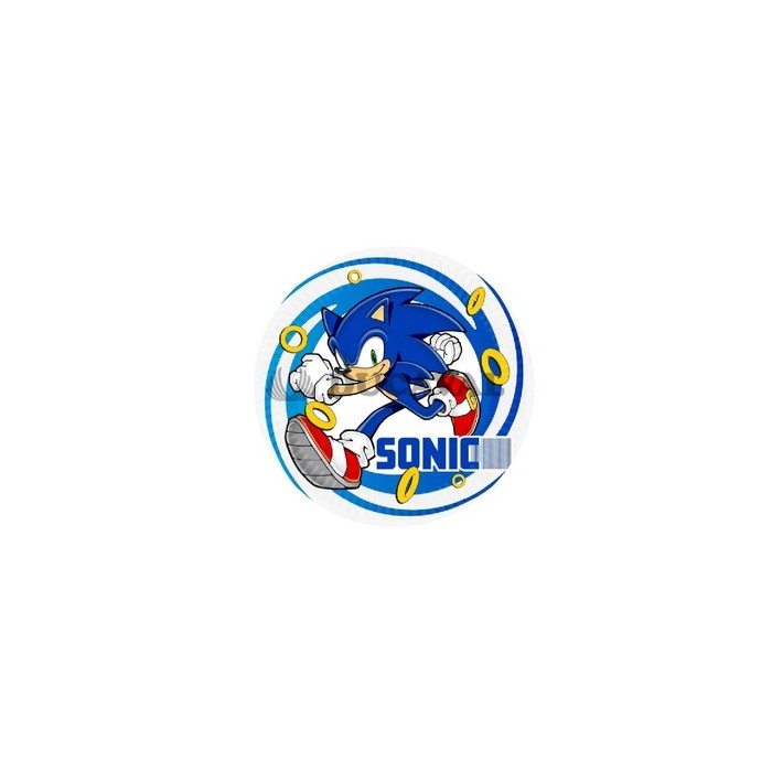 Platos Sonic 23cm 8 unidades  Disfraces Ducaval
