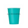 Vaso cartón aguamarina 200cc. 24 ud