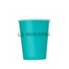 Vaso cartón aguamarina 200cc. 24 ud