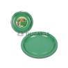 Plato cartón verde 20cm 10ud  Disfraces Ducaval