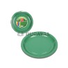 Plato cartón verde 20cm 10ud  Disfraces Ducaval