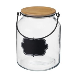 Tarro vidrio bambú 3100ml | Ducaval | Envías 24/48 horas 