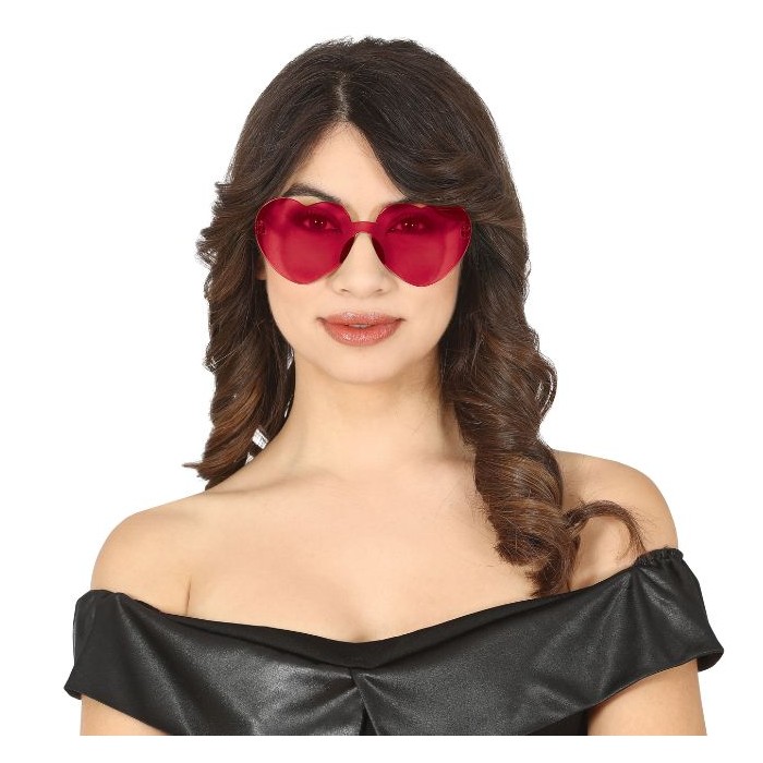 Gafas transparentes corazon rojo | Ducaval | Envías 24/48 horas 