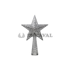 Remate estrella plata 37cm | Ducaval | Envíos 24/48 horas