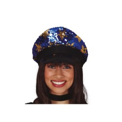 Gorro policia lentejuelas estrellas | Ducaval | Envías 24/48 horas 