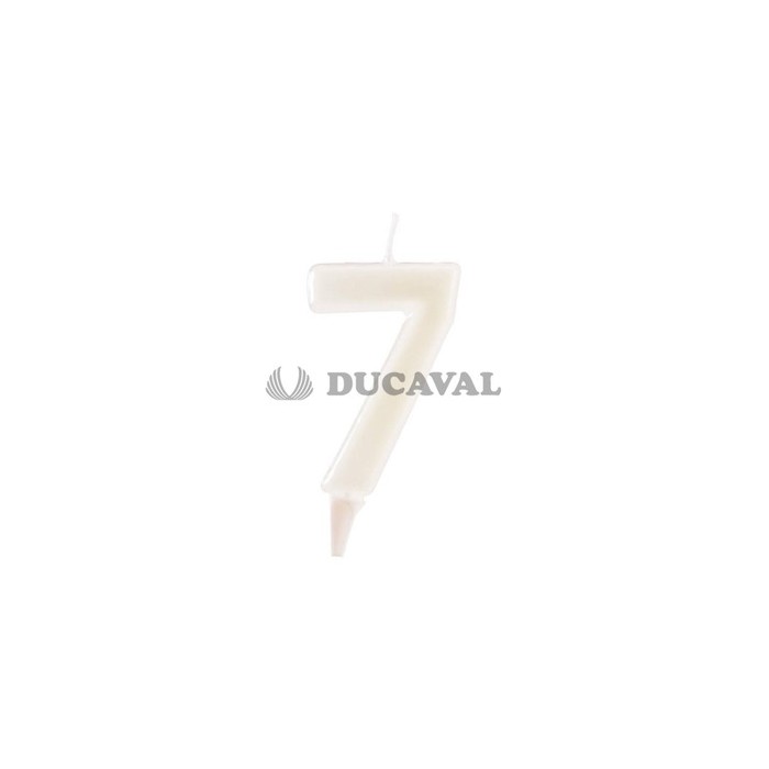 Vela fluorescente amarillo nº7  Disfraces Ducaval