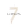 Vela fluorescente amarillo nº7  Disfraces Ducaval