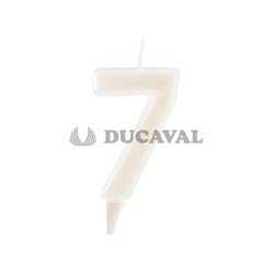 Vela fluorescente amarillo nº7  Disfraces Ducaval