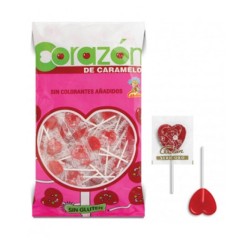 Piruletas mini corazón 200 unidades  Disfraces Ducaval envios 24/48h
