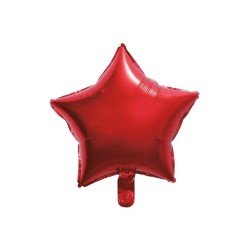 Globo foil estrella satín rojo oscuro 45cm  Disfraces Ducaval