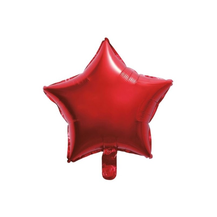 Globo foil estrella satín rojo oscuro 45cm  Disfraces Ducaval