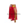 Falda Hawaiana 75cm roja| Ducaval | Envíos 24/48 horas