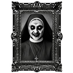 Cuadro Adhesivo De Monja Terrorífica 58x45 Cm | Ducaval | Envíos 24/4