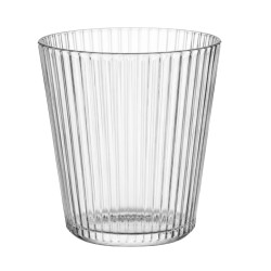 Vaso de plástico rayado en color gris de 300ml | Ducaval | Envías 24/