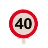 Vela 40 cumpleaños señal prohibido | Ducaval | Envíos 24/48 horas