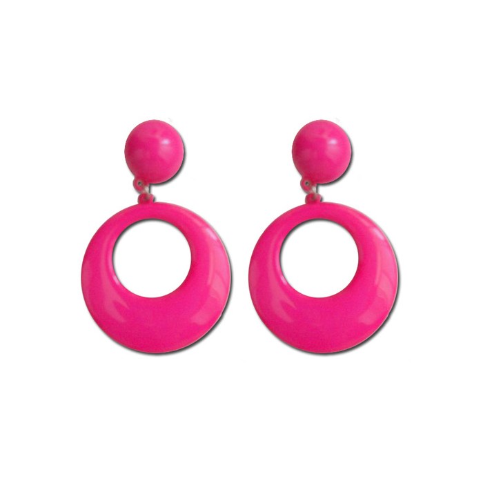 Pendiente pequeño rosa fucsia