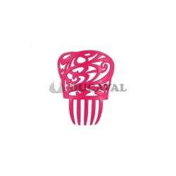 Peineta pequeña rosa fucsia