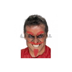 Barba bigote y cejas demonio