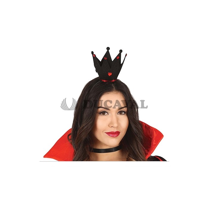 Diadema Corona Negra  Disfraces Ducaval envios 24/48 horas