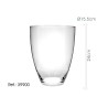 Centro mesa cristal 24cm alto