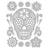 Adhesivo De Calavera Con Purpurina 30x40 Cm | Ducaval | Envíos 24/48 