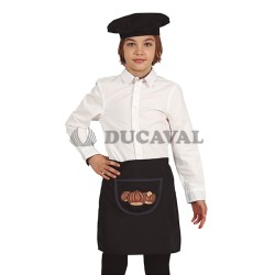 Boina y delantal castañero negro