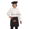 Boina y delantal castañero negro