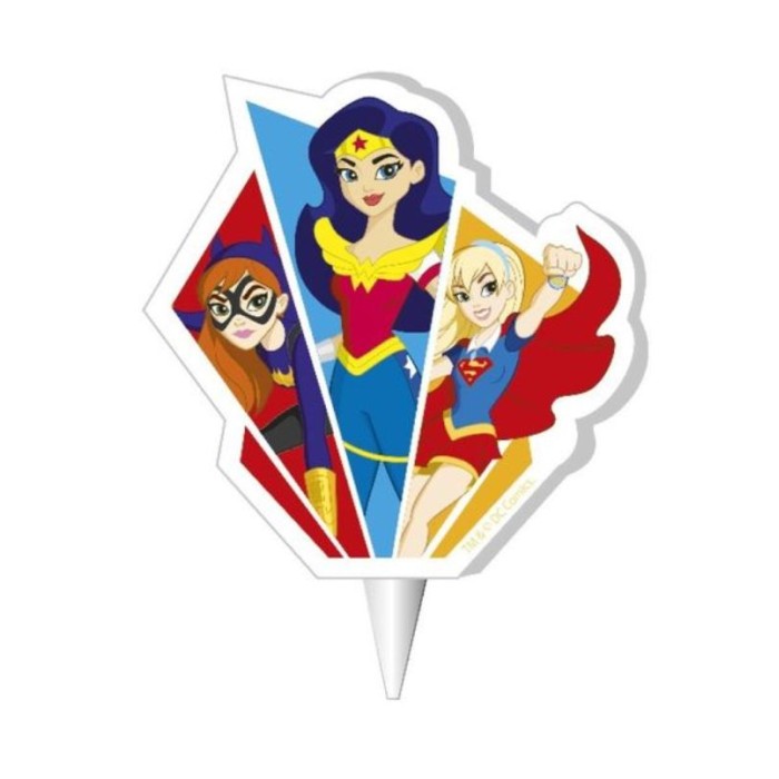 Display vela 2D Super Hero Girls 7.5cm | Ducaval | Envíos 24/48 horas