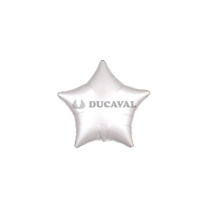 Globo foil estrella satín luxe blanco 45cm.