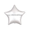 Globo foil estrella satín luxe blanco 45cm.