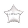 Globo foil estrella satín luxe blanco 45cm.