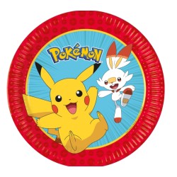 Platos pokemon 23cm 8ud  Disfraces Ducaval