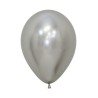 Globo látex plata reflex 12.50cm (50 unidades)  Disfraces Ducval env